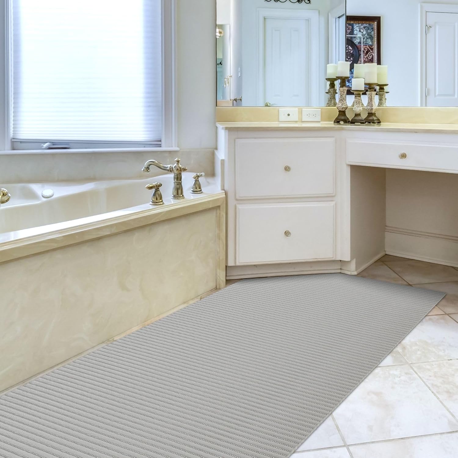 Soft Foam Non Slip Kitchen & Bath Mat ( 65×200-cm ) Plain