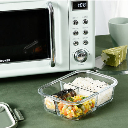 3-Pcs Rectangle Glass Food Storage Container Set 410/700/1040ml