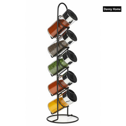 Danny Home 5-Pcs Seasoning Bottle Set with Stand