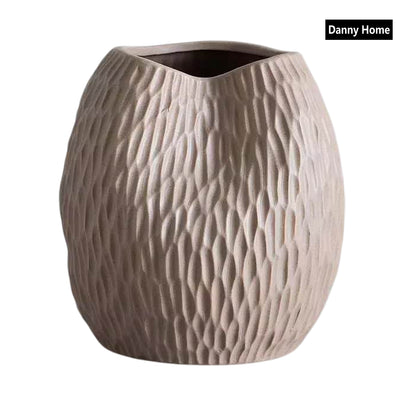 Danny Home Decorative ceramic vase 24.5cm – Beige