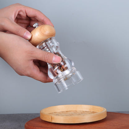 Acrylic Salt and Pepper Grinder Mill Wood Lid
