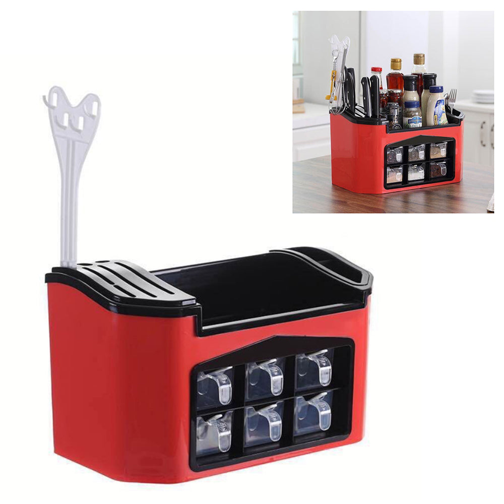 Spice Rack Organizer with Seasoning Jar Storage Box