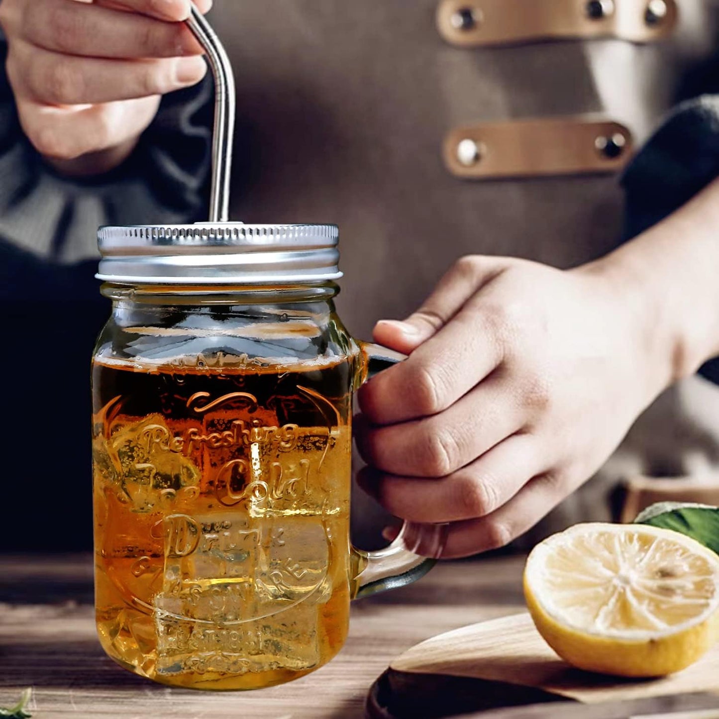 Danny Home 4-Pieces Mason Jar With Ice Bucket Set