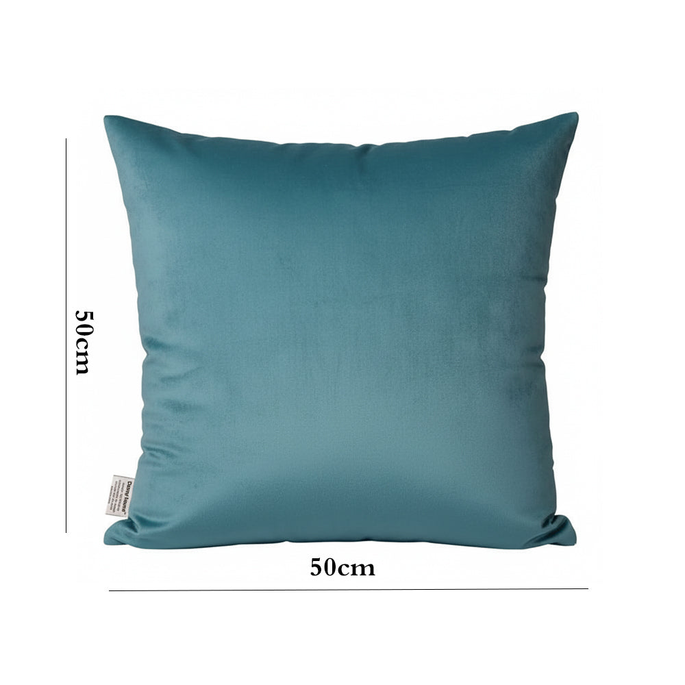 Danny Home Velvet Fabric Cushion – Teal Blue 50x50cm