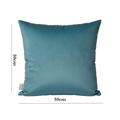 Danny Home Velvet Fabric Cushion – Teal Blue 50x50cm