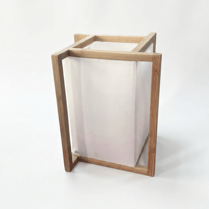 Minimalist Wooden Table Lamp with Fabric Shade