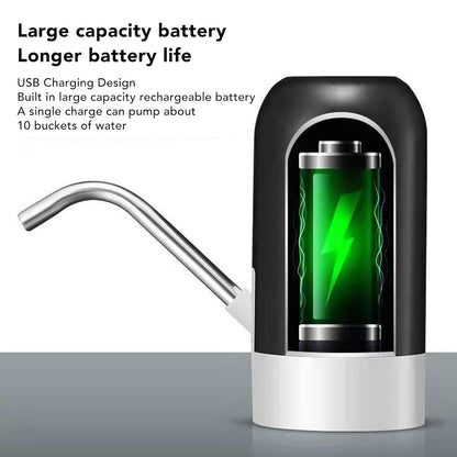 4W 1200mAh DC-5V High Power Water Pump Dispenser With 304 Stainless Steel Hose MX-808 (L16 x W6.5 x H14)cm – Black