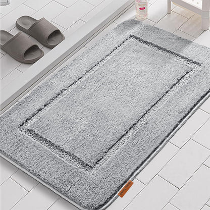 Danny Home Luxury Bath Mat Absorbent Non-Slip Washable Shaggy Bathroom Rug 50X80CM – Grey