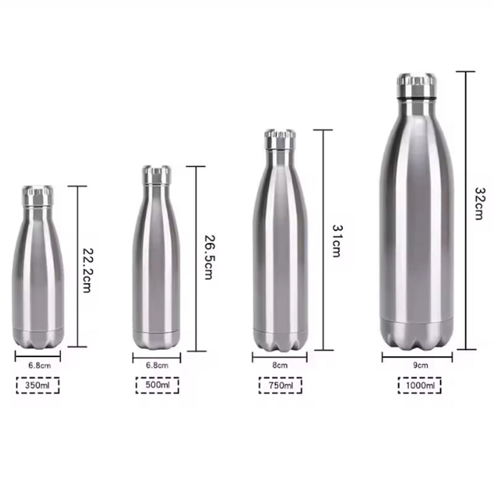 Stainless Steel Double Wall Vacuum Insulated Flask Water Bottle – Black