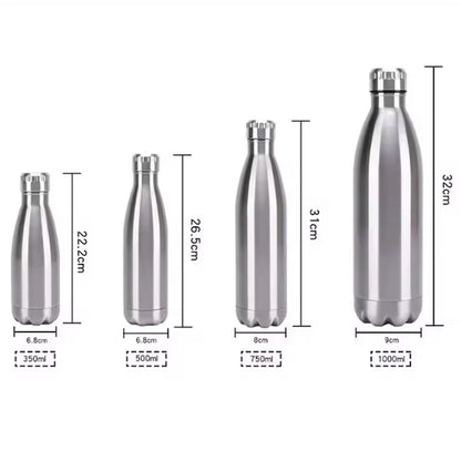 Stainless Steel Double Wall Vacuum Insulated Flask Water Bottle – Black