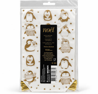 Migros Noël Penguin Christmas Gift Bags – Set of 10