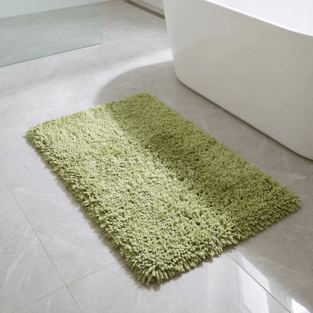 Spirella Green Microfiber Bath Mat 55x65 cm