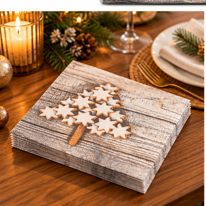 Cucina & Tavola Alpine Lodge Christmas Paper Napkins – 20 Pack, 33 × 33 cm