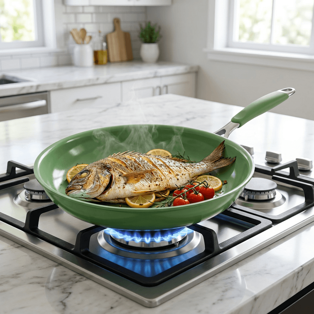 Style n' Cook Green Non-Stick Frying Pan 28 cm