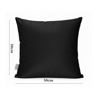 Danny Home Velvet Fabric Cushion – Black 50x50cm