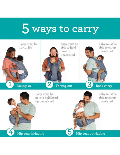 Infantino baby carrier Hip rider plus Gray 5in1