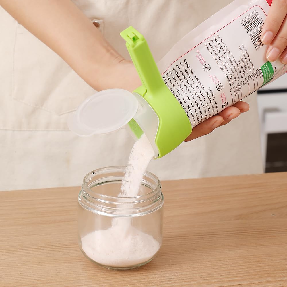 4-Pieces Bag Clips for Food Storage Sealing Clips with Pour Spouts