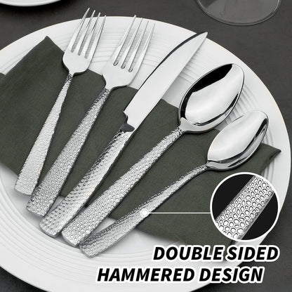 PROUD 5-Pieces Brilliant Stainless Steel 304 Silverware Tableware Cutlery Set ( 304 )