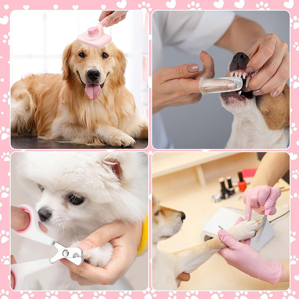 8-Piece Dog & Cat Grooming Brush Kit – Complete Pet Care Set
