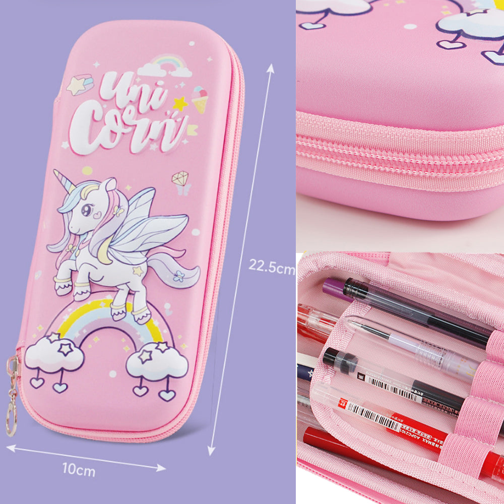 3D Rainbow Unicorn Pencil Case 6650