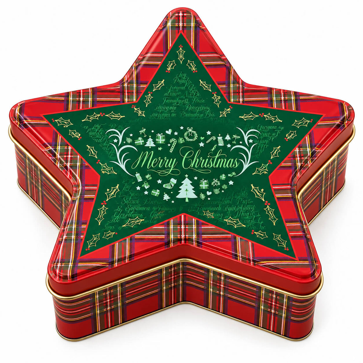 Cucina & Tavola Star-Shaped Christmas Metal Tin