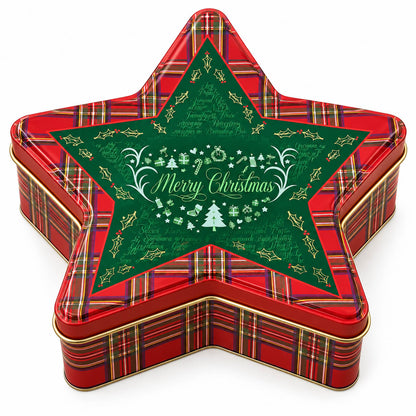 Cucina & Tavola Star-Shaped Christmas Metal Tin