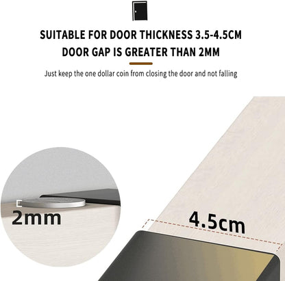 Over The Door Stainless Steel Telescopic Folding 5-Hooks Organizer Rack
