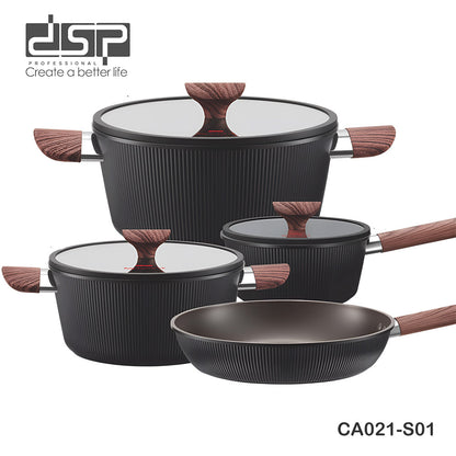 DSP CA021-S01 𝑴𝒂𝒔𝒕𝒆𝒓𝒑𝒊𝒆𝒄𝒆 𝑪𝒐𝒐𝒌𝒘𝒂𝒓𝒆 Set of 7-Pcs Black