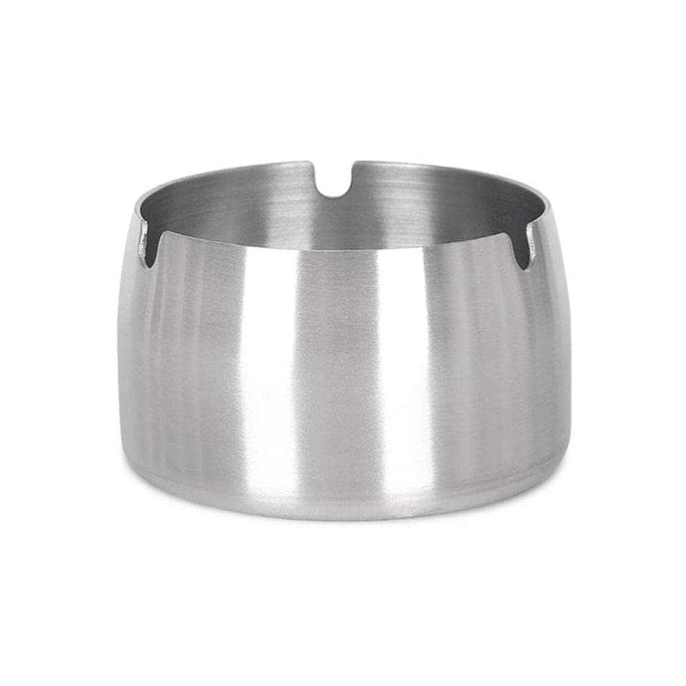 Round Stainless Steel Cigarette Ashtray Silver – 9 cm PG-9B