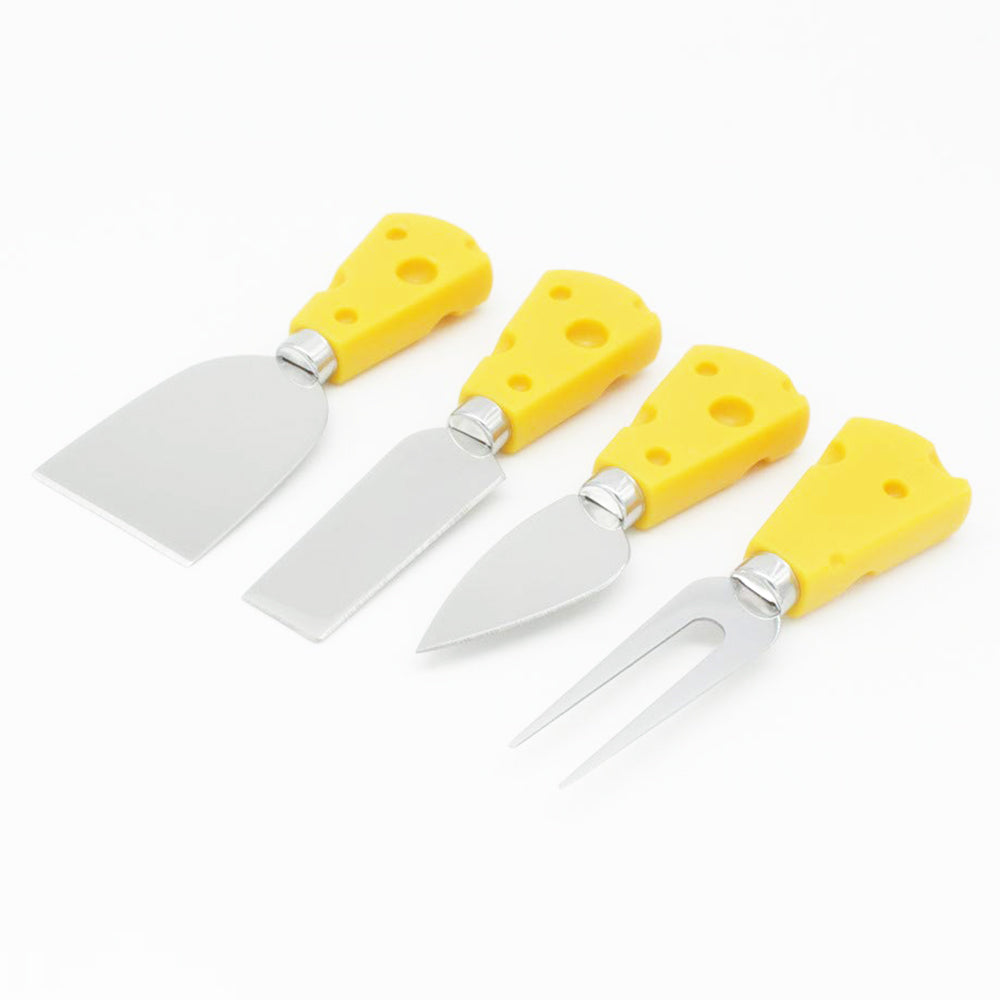 Cool Gift, 4 Pieces Set Cheese Knives, Cheese Shape Hand