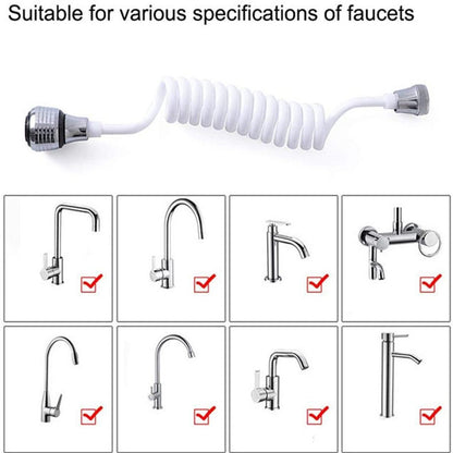 Removable 360° Faucet Extender Long Kitchen Tap Extender Pull Out