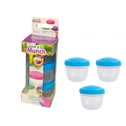 3-Pieces Dressing Food Storage Containers 40mL