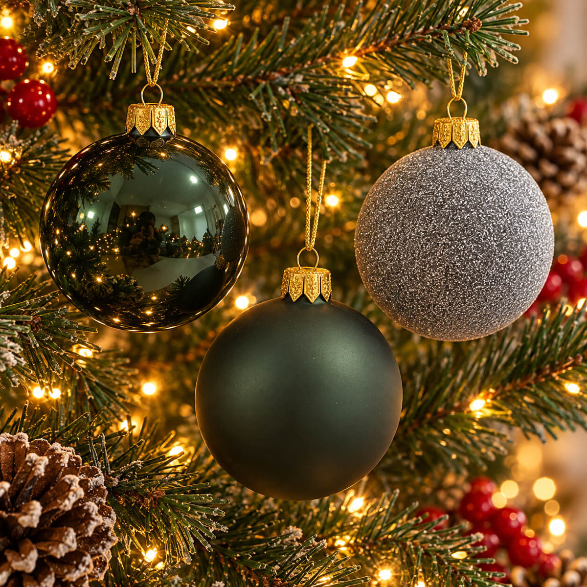 Micasa Christmas Baubles – Set of 3
