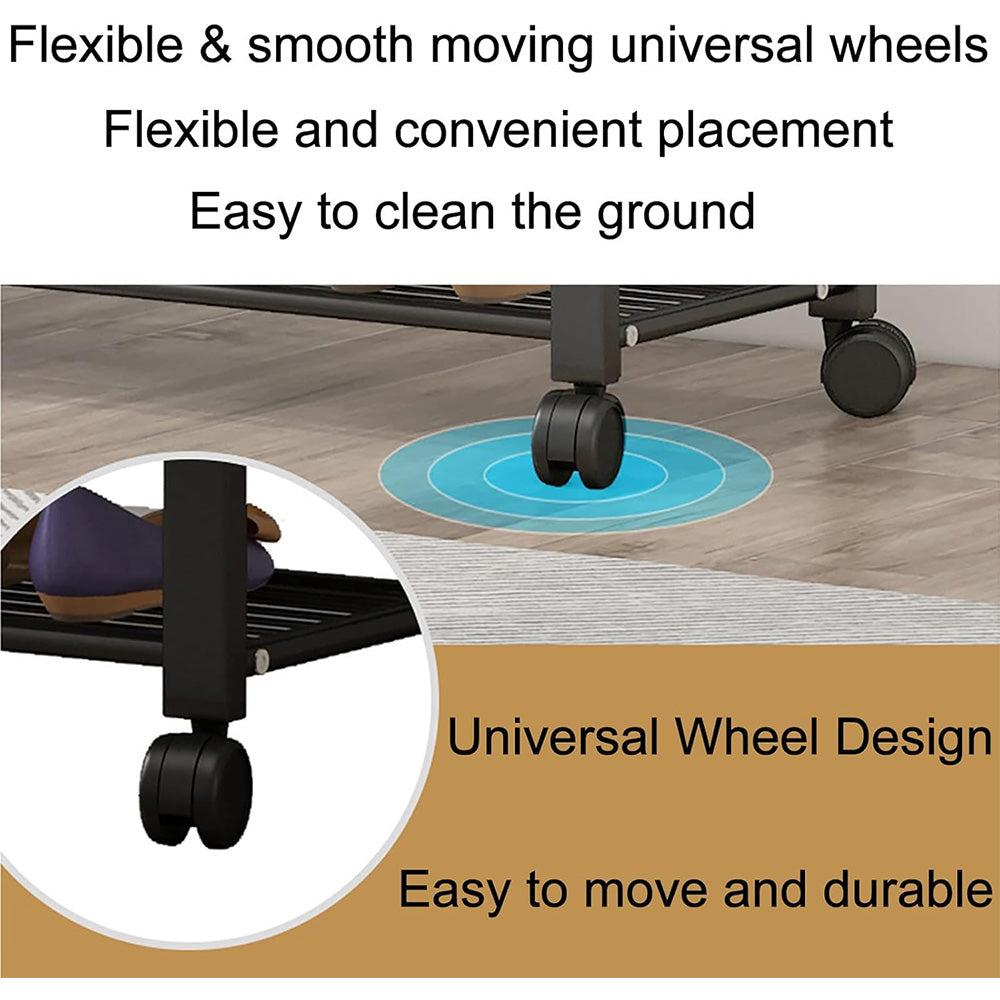 Clothing Hanger Stand, 2 Clothes Rail, 2 Storage shelf
