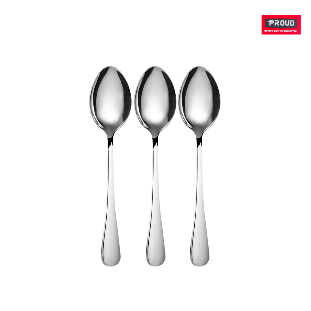 PROUD 3-Pieces Stainless Steel Teaspoons Silverware Set