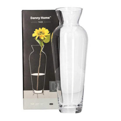 Danny Home Clear Glass Plant Vase 30-cm