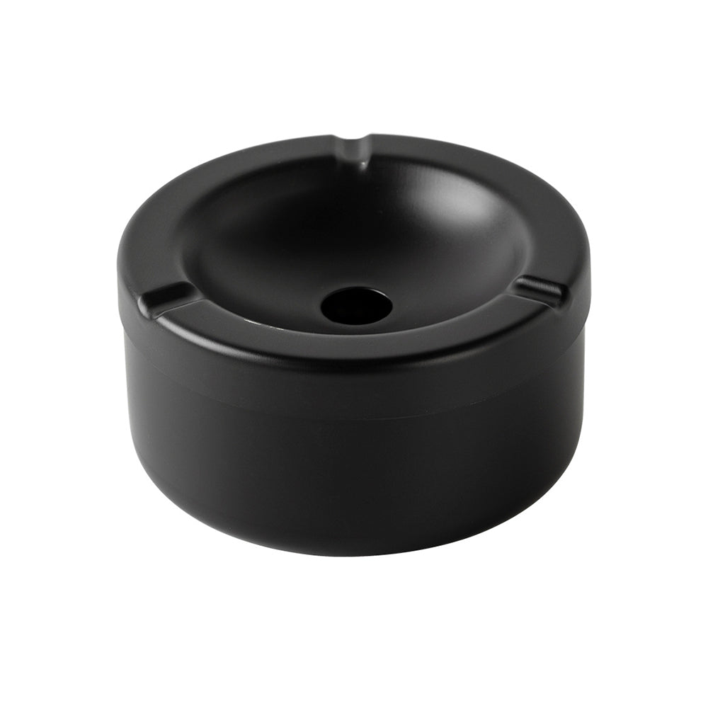 Thick Stainless Steel Cigarette Ashtray With Lid Black – 9 cm OZ-9H