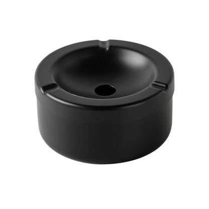 Thick Stainless Steel Cigarette Ashtray With Lid Black – 9 cm OZ-9H