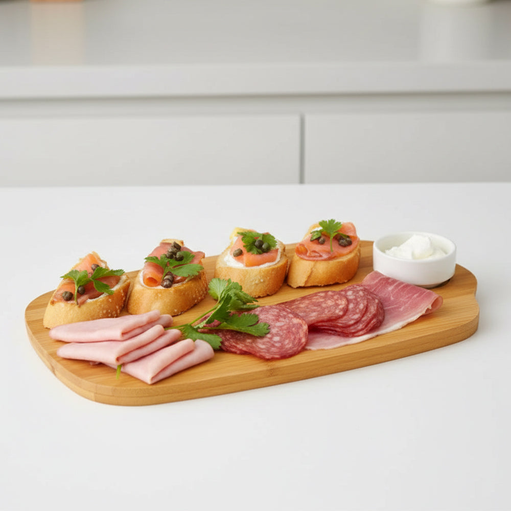 Danny Home Bamboo Board & Ceramic Bowl
