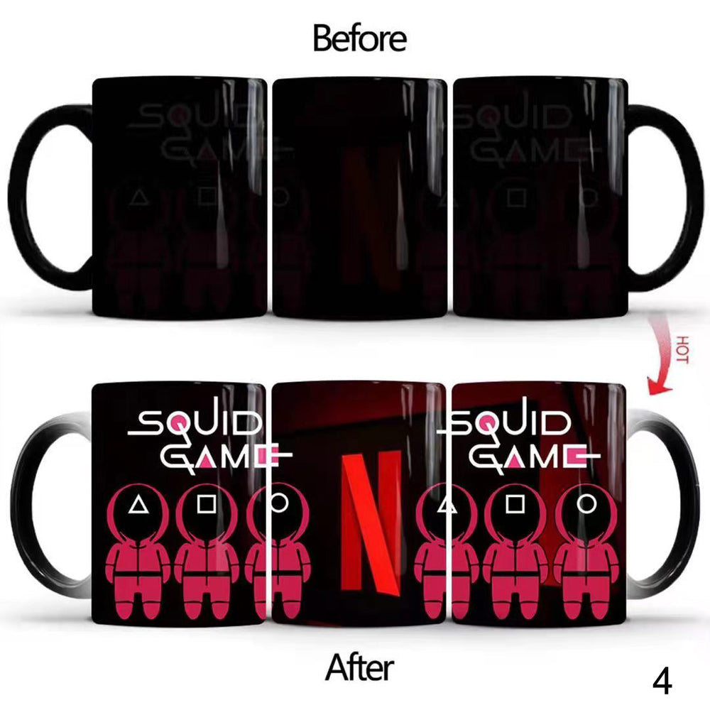 Color Changing Ceramic Mug Squid Game Thermal Reaction