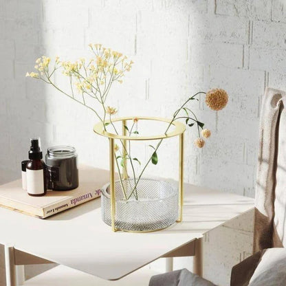 Umbra Tesora Adjustable Glass Vase – Brass