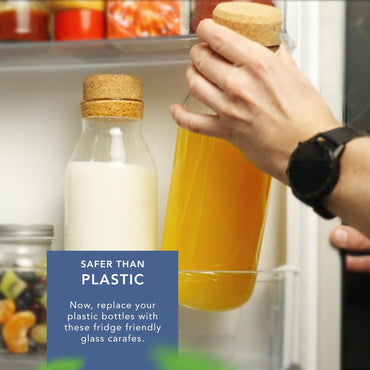1-Pcs High-Quality Glass Bottle with Cork Lid