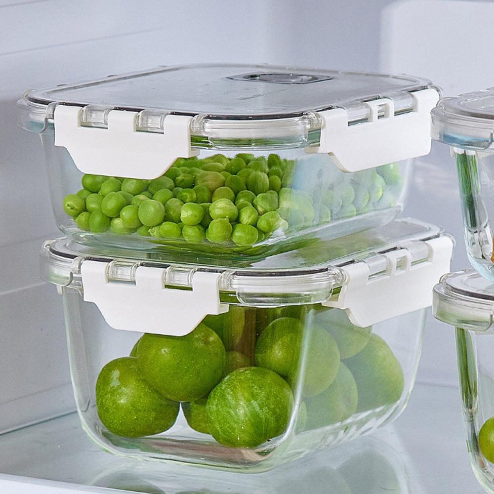 1480ml Borosilicate Rectangle Glass Food Storage Container With Microwave, Freezer & Dishwasher Safe NFH-77311