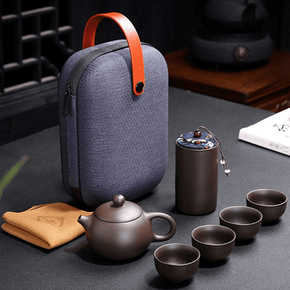 Ceramic Travel Tea Set , Porcelain Kungfu Tea Set