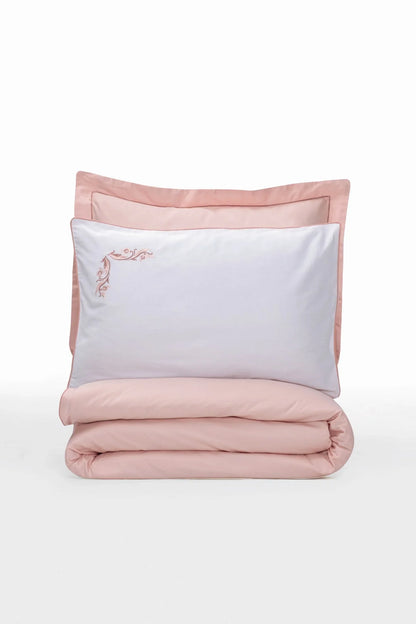 Elite Silk cotton Double Duvet Cover Set Melinda Pink