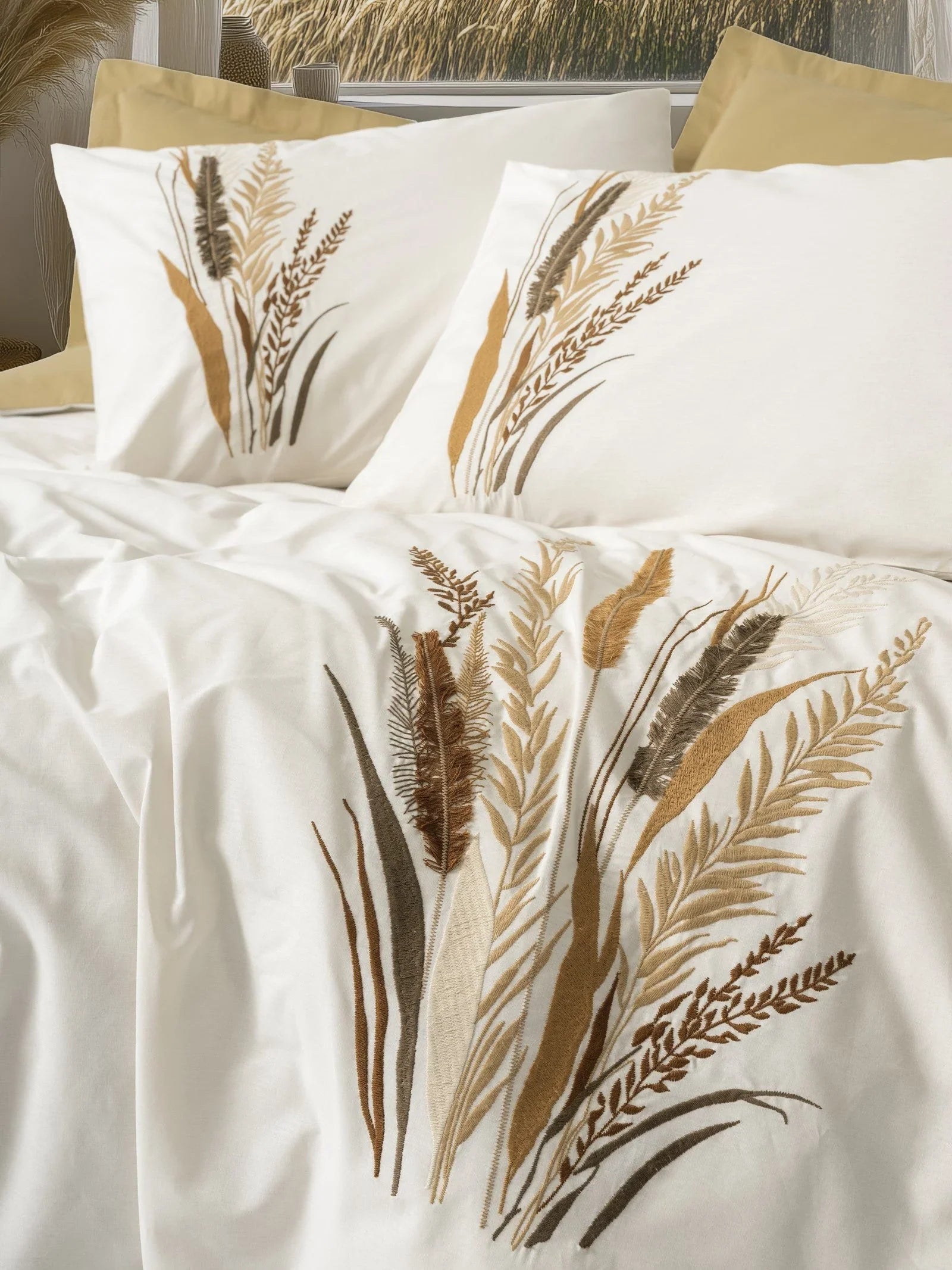 Embroidered  Double Duvet Cover Set Alvora