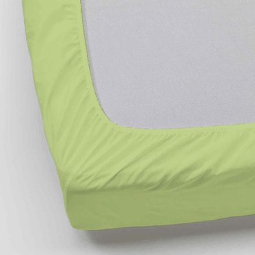 Double size Fitted Sheet set, 100% Cotton LIGHT GREEN