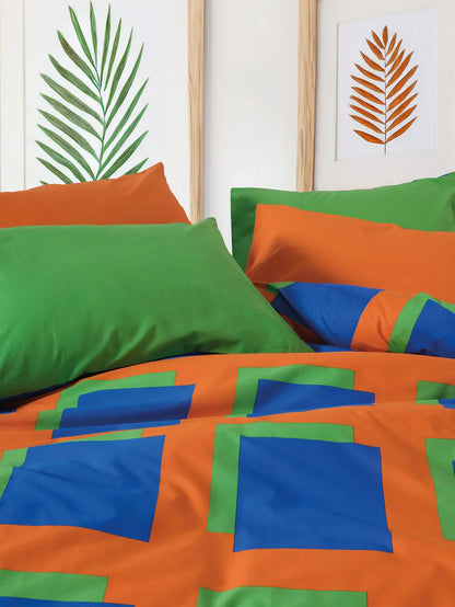 Popping Colors Double Fitted Sheet Duvet Cover Set reversable VENUS