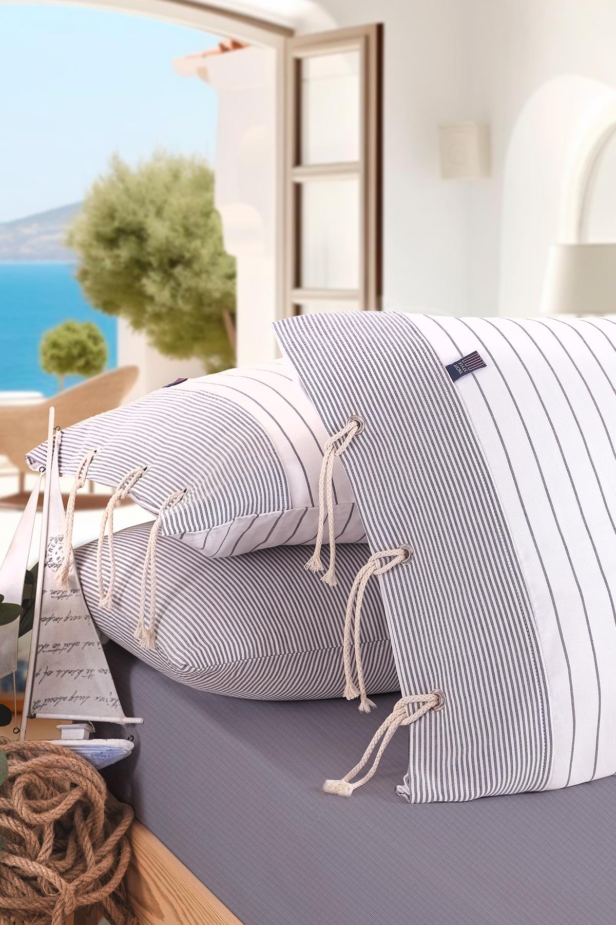 Cruise Double Yarn Dyed Duvet Cover Set - Indigo