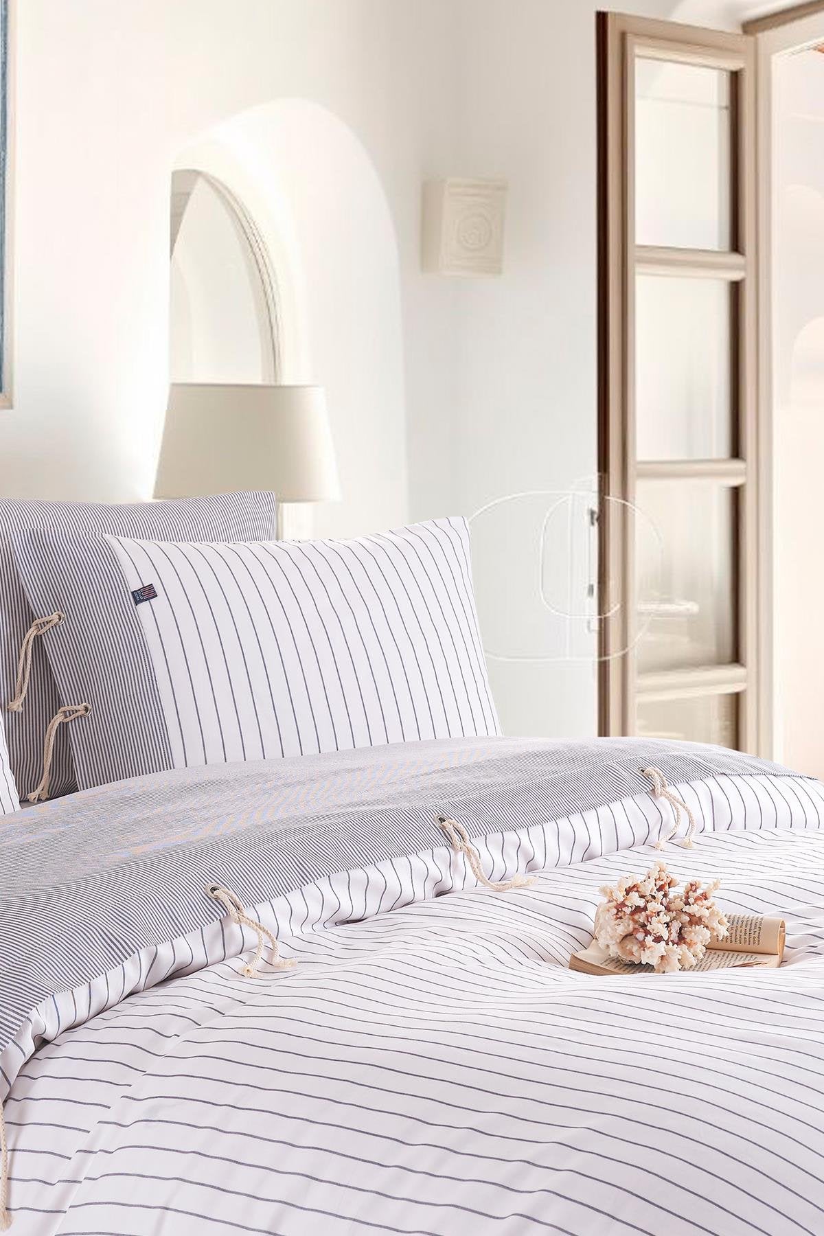 Cruise Double Yarn Dyed Duvet Cover Set - Indigo